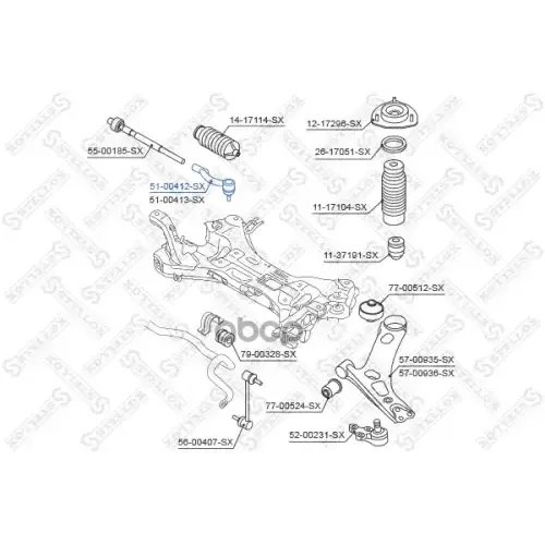 Наконечник Рулевой Тяги Hyundai Tucson Ix35 09- Stellox 