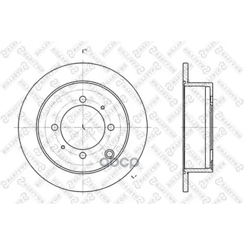 Диск Торм.зад.mitsubishi Galant 2.0-2.5D 91> Stellox 