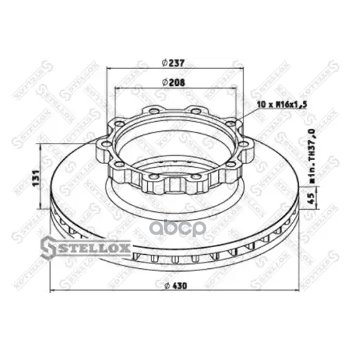 Диск Тормозной 430/208Х45/131 10N-237-M1 Stellox 