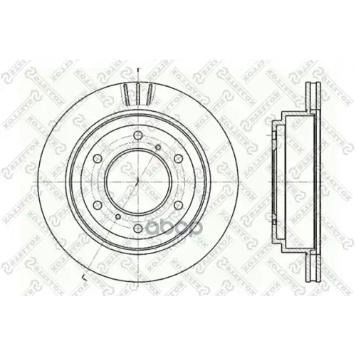 Диск Тормозной Mitsubishi Pajero 3.2/3.5 D/Pajero Sport 2.5Td 00- Задн. Stellox 