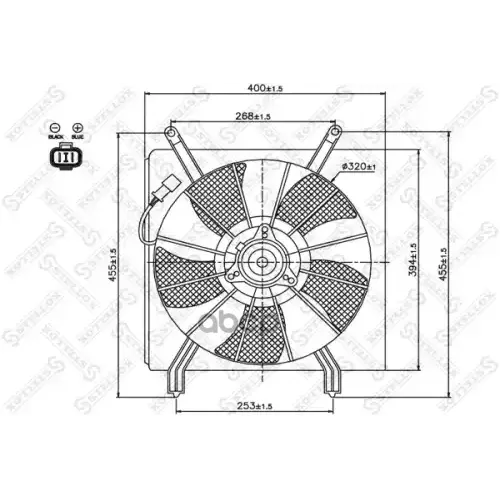 Вентилятор Радиатора Honda Cr-V 2.0I 02-06 Stellox 