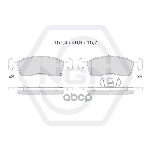 Колодки Тормозные Дисковые Керамические Перед NGN 