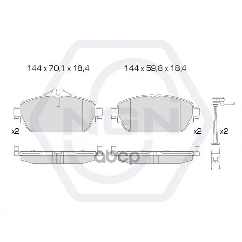 Колодки Тормозные Дисковые Керамические Перед NGN 