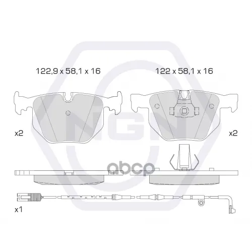 Колодки Тормозные Дисковые Керамические Зад NGN 