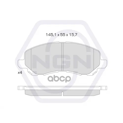 Колодки Тормозные Дисковые Керамические Перед NGN 