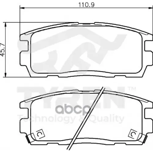 Колодки Тормозные Дисковые TYREN 