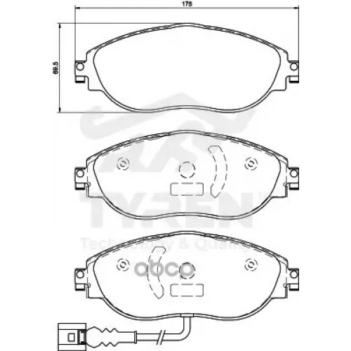 Колодки Тормозные Дисковые TYREN 