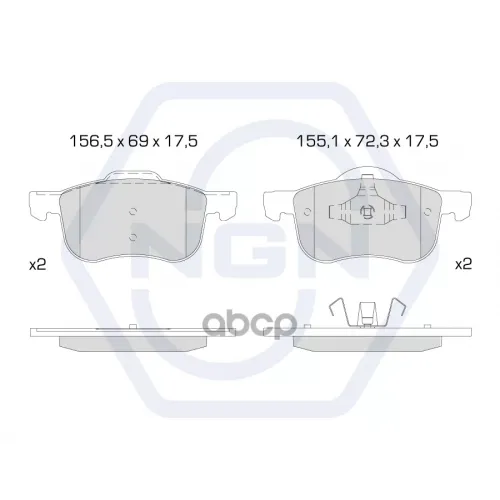 Колодки Тормозные Дисковые Керамические Перед NGN 