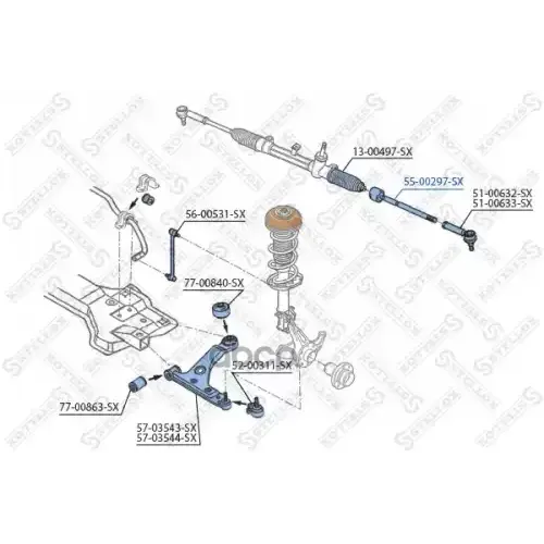Тяга Рул.opel Corsa D 1.0 16V/1.2 16V/1.4 16V 07.06> Stellox 