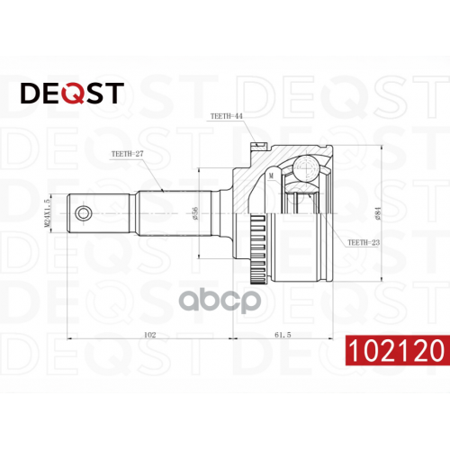 Шрус Nissan Primera 1.6/1.8 02- Нар./Nissan Primera 99-07 Наружний DEQST 