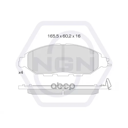 Колодки Тормозные Дисковые Керамические Перед NGN 