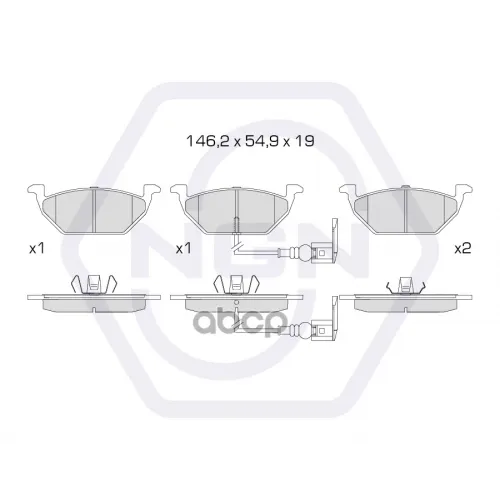 Колодки Тормозные Дисковые Керамические Перед NGN 