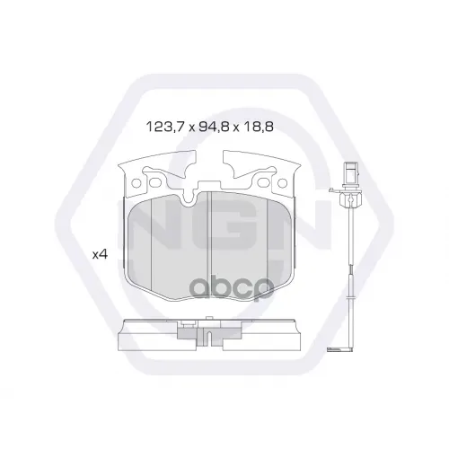 Колодки Тормозные Дисковые Керамические Перед NGN 