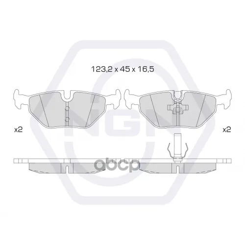 Колодки Тормозные Дисковые Керамические Зад NGN 