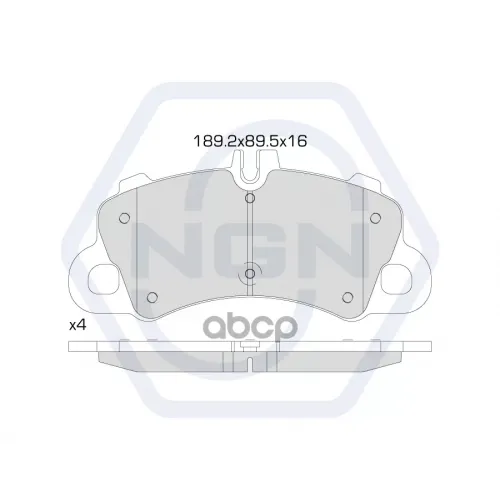 Колодки Тормозные Дисковые Керамические Перед NGN 