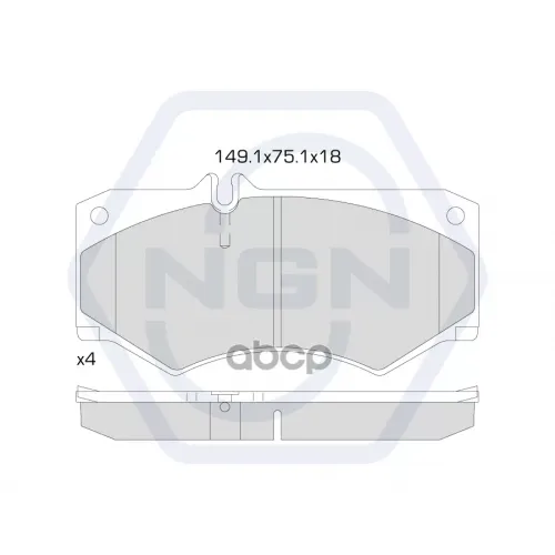 Колодки Тормозные Дисковые Керамические Перед NGN 