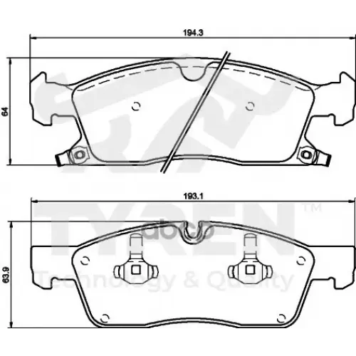 Колодки Тормозные Дисковые TYREN 
