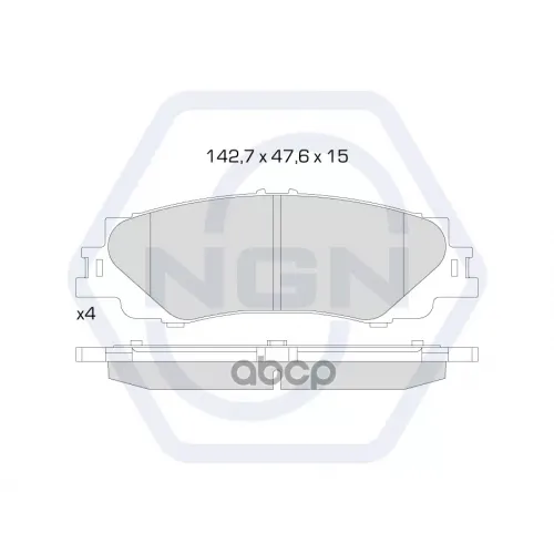 Колодки Тормозные Дисковые Керамические Зад NGN 