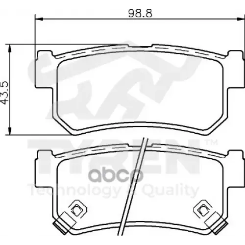 Колодки Тормозные Дисковые TYREN 