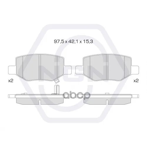 Колодки Тормозные Дисковые Керамические Зад NGN 