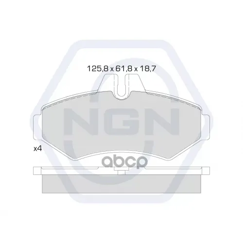 Колодки Тормозные Дисковые Керамические Зад NGN 