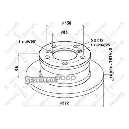 Диск Тормозной Stellox 
