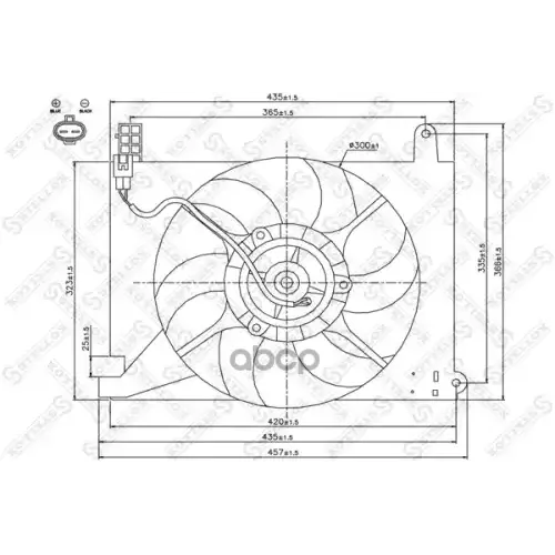 Вентилятор Aveo 03-08 Stellox 