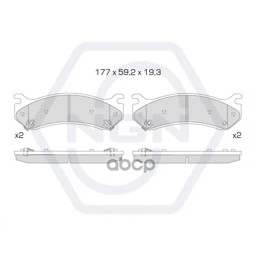 Колодки Тормозные Дисковые Керамические Перед NGN 