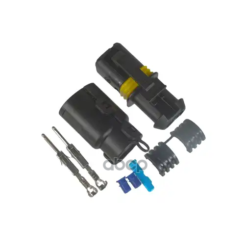 Р/К Разъема Черный 2-Pol Штекер. Личинки. Уплотнения. Серый Защитный Колпачок Man Stellox 