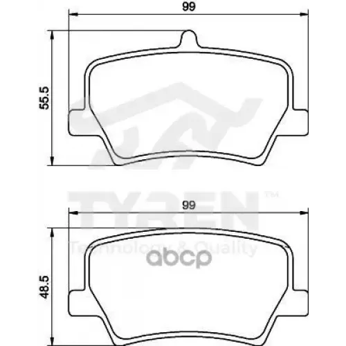 Колодки Тормозные Дисковые TYREN 