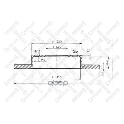 Диск Торм.mb W168 1.4-1.7Cdi 97> Stellox 