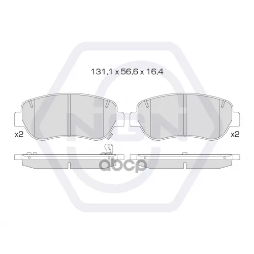 Колодки Тормозные Дисковые Керамические Перед NGN 