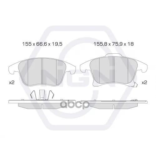 Колодки Тормозные Дисковые Керамические Перед NGN 