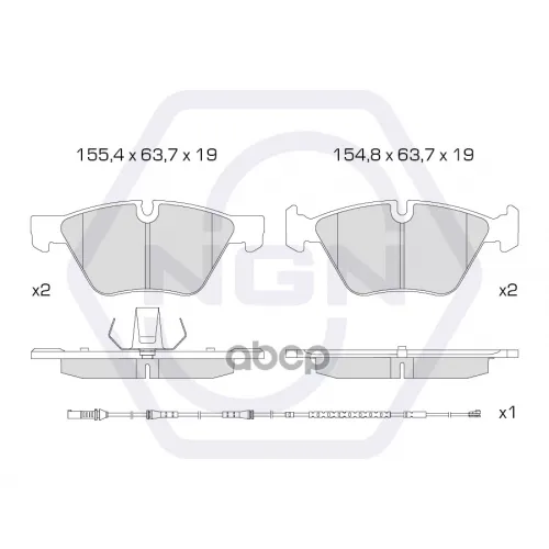Колодки Тормозные Дисковые Керамические Перед NGN 