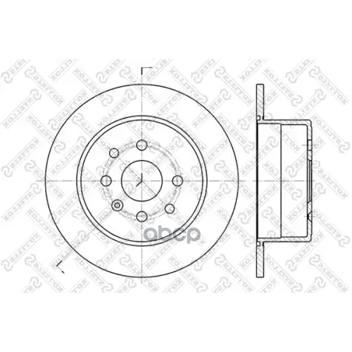 Диск Тормозной Opel Vectra -95 1.8/2.0 Задн. Stellox 