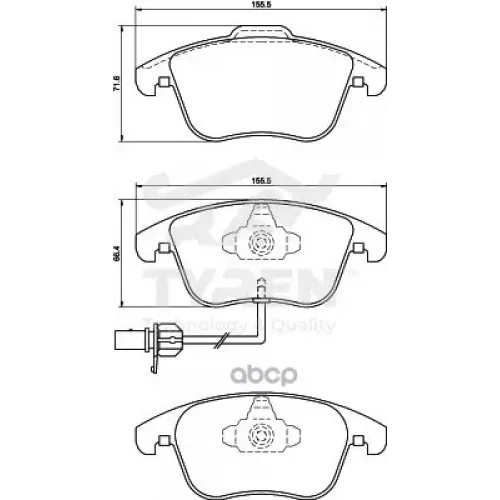 Колодки Тормозные Дисковые TYREN 