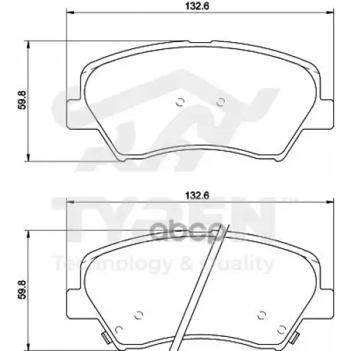 Колодки Тормозные Дисковые TYREN 