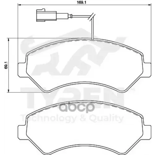 Колодки Тормозные Дисковые TYREN 