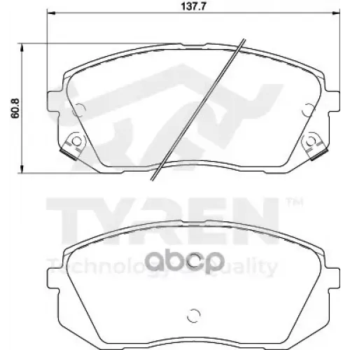 Колодки Тормозные Дисковые TYREN 