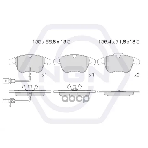 Колодки Тормозные Дисковые Керамические Перед NGN 