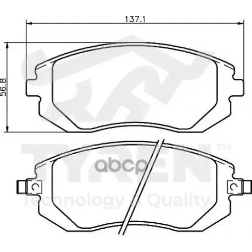 Колодки Тормозные Дисковые TYREN 