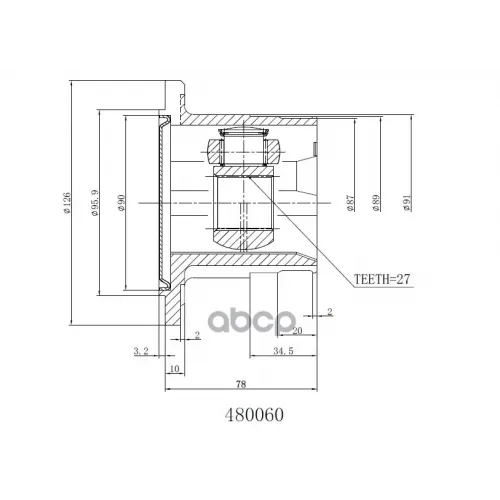 Шрус Внутренний 27 Перед Лев INKO 