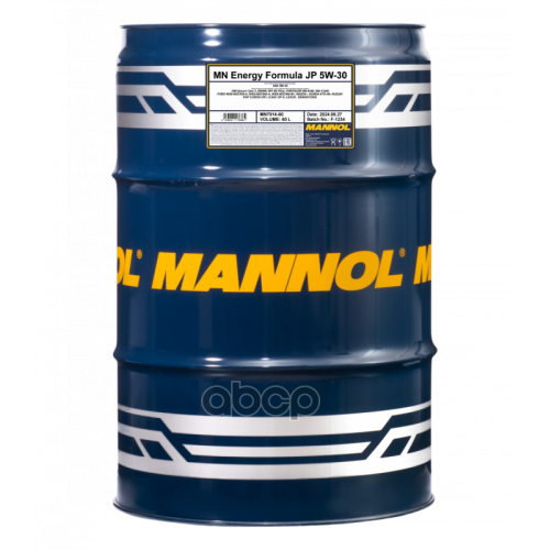 MANNOL Mannol Energy Formula Jp 5W30 Масло Моторное Синтетическое (60L)