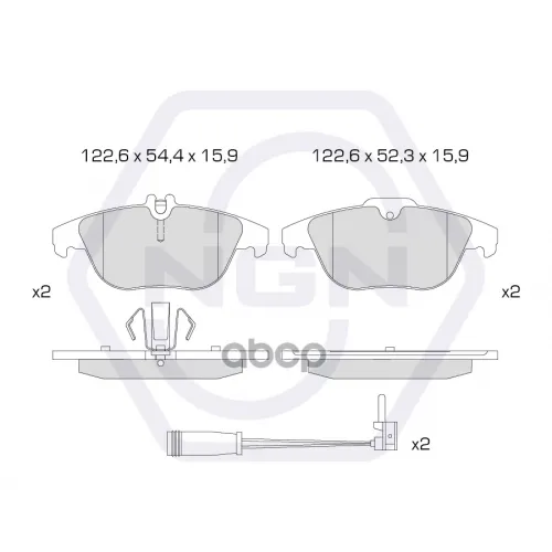 Колодки Тормозные Дисковые Керамические Зад NGN 